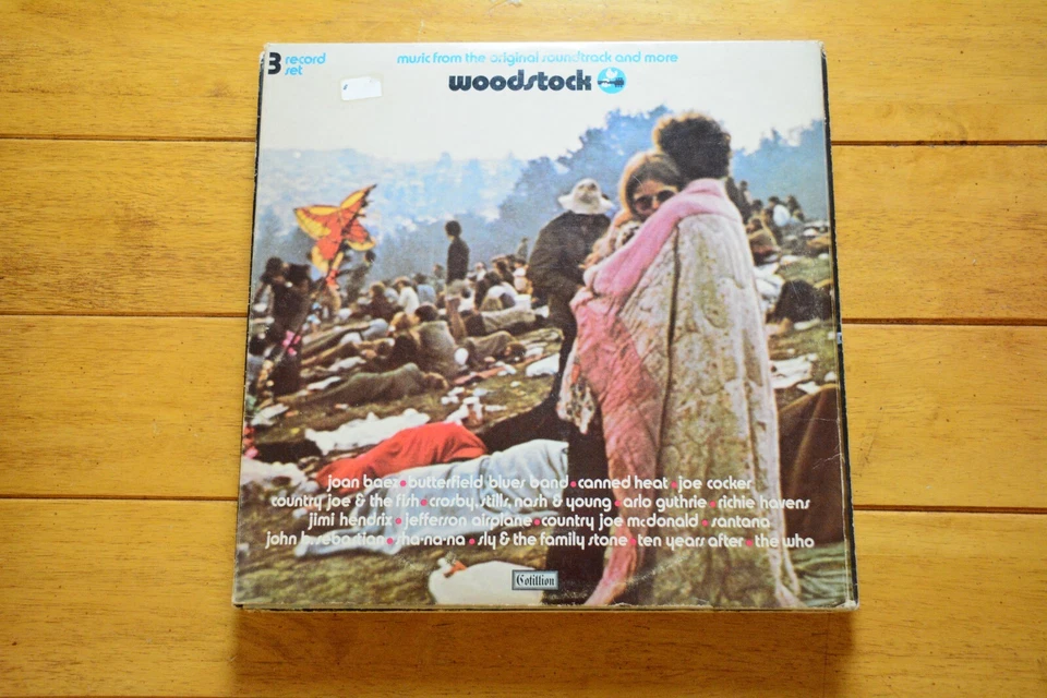 WOODSTOCK SOUNDTRACK TRIPLE LP 12" VINYL VG+ TRIFOLD HENDRIX CANNED HEAT  - Image 1 of 4