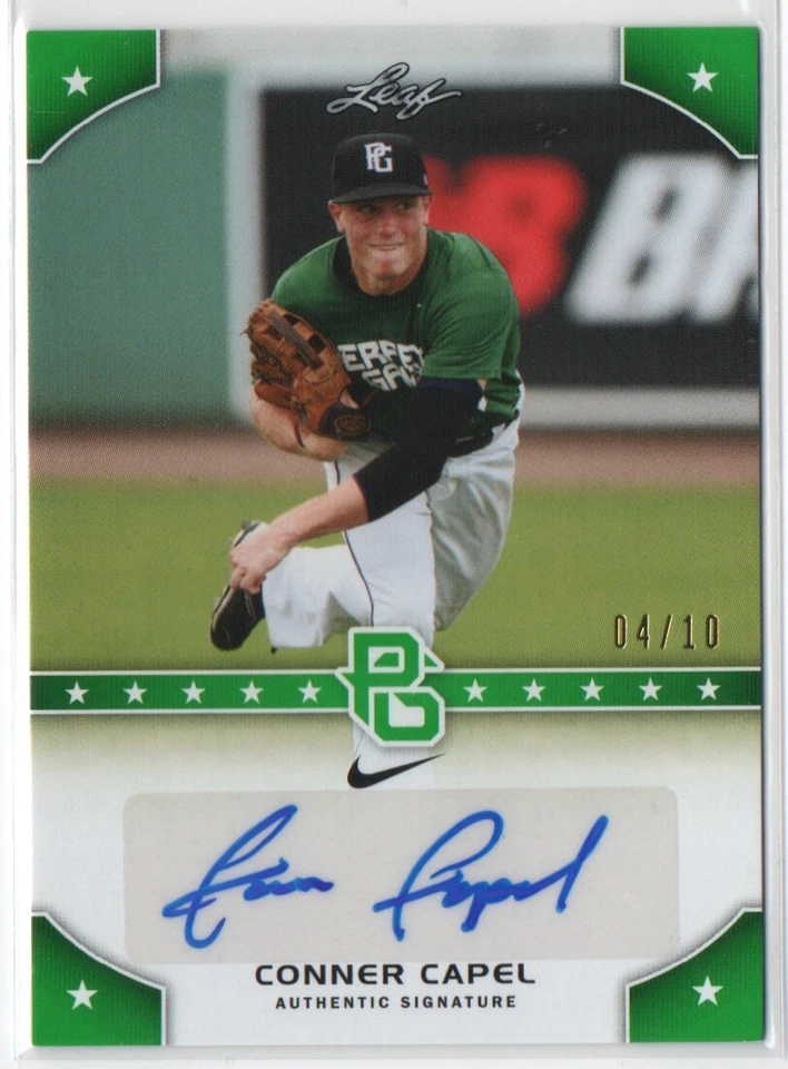 2015 Leaf Perfect Game National Showcase Green /10 Conner Capel Auto - Image 1 of 1