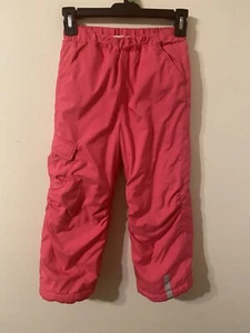 Girls Hanna Andersson Bright Neon Pink Snow Ski Pants 110 Size 5 - Picture 1 of 3