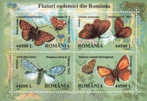 Rumania 2002 Yvert S/S #262 insectos fauna mariposas montado sin montar o nunca montado en muy buen estado - Imagen 1 de 1