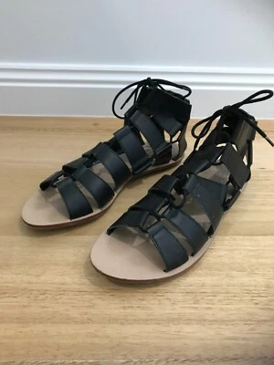 Loeffler Randall Skye Vac Gladiator sandals black leather strappy  US 10 AU 9 - Bild 1 von 4