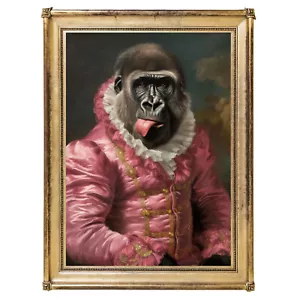 Renaissance Gorilla Kunstdruck, Poster Wanddekoration, Wohnkultur, Tierposter - Bild 1 von 8