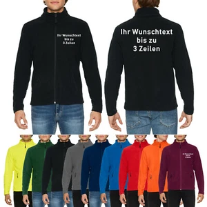Herren-Fleecejacke auf Brust + Rücken individuell bestickt - 9 Farben S bis 4XL - Bild 1 von 13