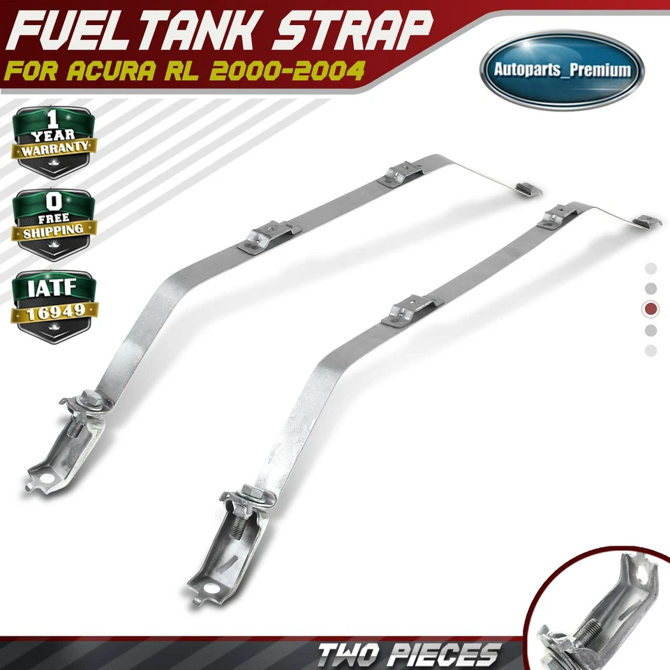 2Pcs Fuel Tank Strap for Acura RL 2000 2001 2002 2003 2004 V6 3.5L Petrol Sedan - Image 1 of 4