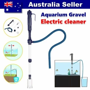 Aquarium Fish Tank Cleaner Siphon Pump Water Change Gravel Vacuum Clean Tools AU - Picture 1 of 12