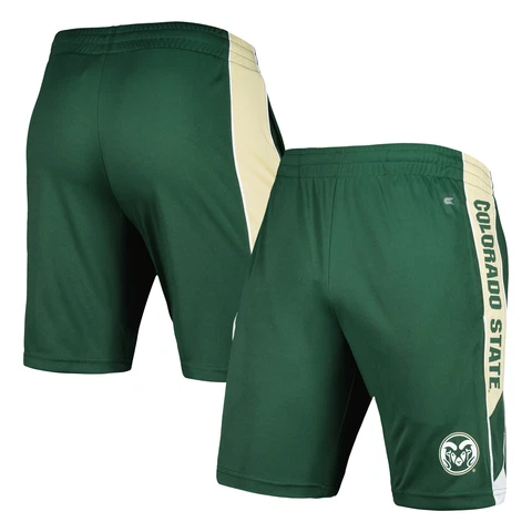 Men's Colosseum Green Colorado State Rams Pool Time Shorts Cover
