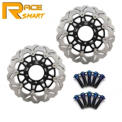 Передние тормозные диски + монтажные болты для Kawasaki Ninja ZX6R ZX600 2007-2016 - Изображение 1 из 4