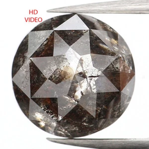Diamante rosa redondo suelto natural de 2,00 quilates 7,20 mm diamante de sal y pimienta QL674 - Imagen 1 de 8
