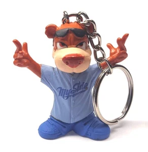 BÄR BRAUN NEU MINI TIERFIGUR SCHLÜSSELANHÄNGER ZIEHEN 1,75" GROSS NACHBARSCHAFT SCHURKE - Bild 1 von 2
