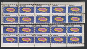 Canada. 529p 10c blocks of 10 (x2, corners) Christmas - Bild 1 von 1