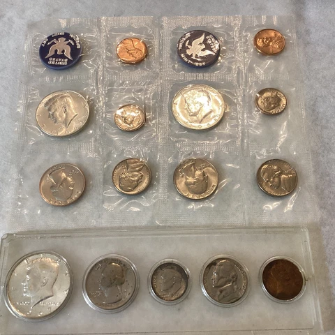 1967 1965 Kennedy Special mint Set 40% Silver 15 Coins  Lot 3 Uncertified Cover