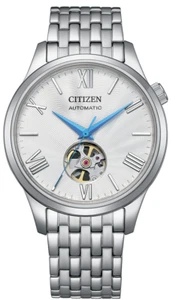 Citizen Automatic Open Heart Silver Dial Men's Watch NH9130-84A - Picture 1 of 2