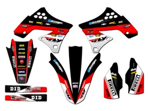 2009-2012 KX 250F RICOCHET Black Senge Graphics Kit Compatible with Kawasaki - Picture 1 of 4