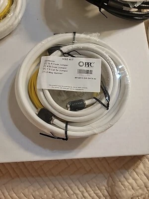  Spectrum HSD Kit By PPC 12' & 6' Coax Jumpers, 7' Cat 5e, 2-Way Splitter - Image 1 of 3