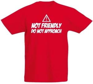 Not Friendly T-Shirt Funny Xmas Stocking Filler Gifts for boys girls teens - Picture 1 of 6