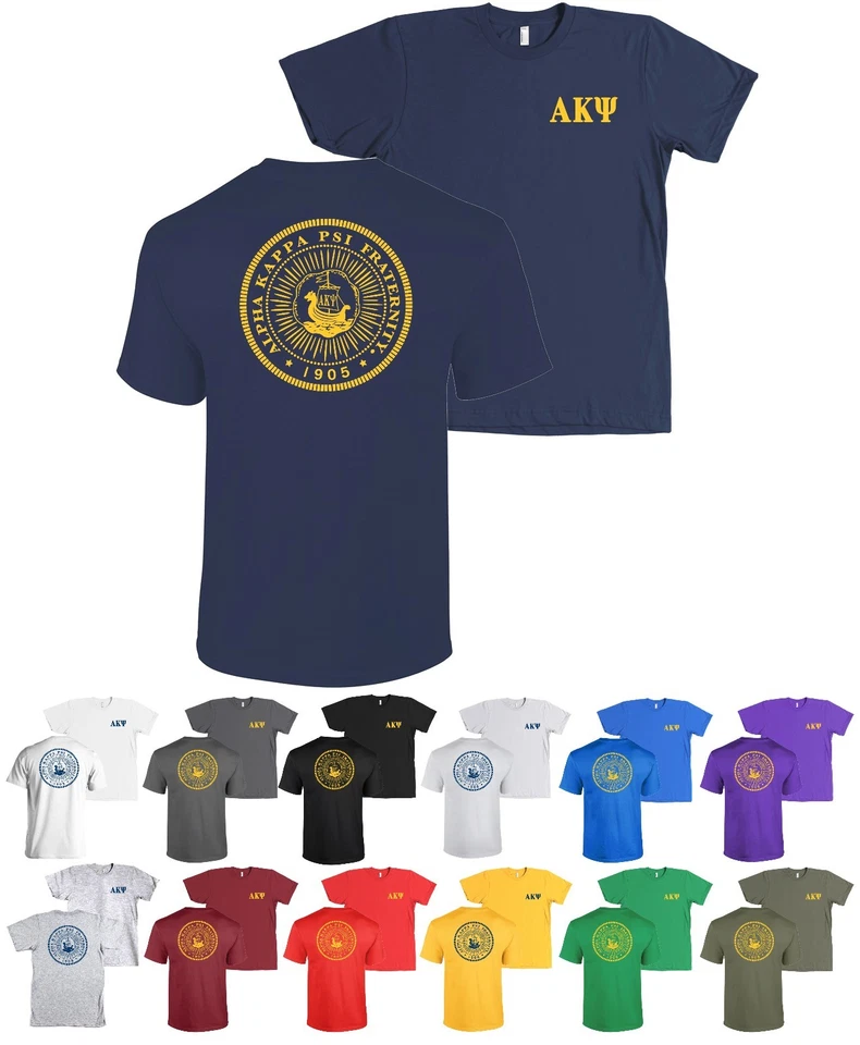 Alpha Kappa Psi Business Fraternity Bella + Canvas Shirt AKPsi Coat of Arms - Image 1 of 1