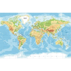 140 x 100 cm Weltkarte Riesen Poster Geographie Erziehen Schule Wand koration - Bild 1 von 10