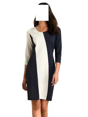 Alba Moda Kleid marine mit Strass-Element an der Schulter Gr. 42 0621323903 - Bild 1 von 4