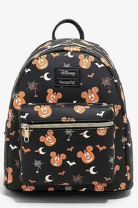 Loungefly Disney Mickey Mouse Halloween Treats Pumpkin Mini Backpack Bag New - Picture 1 of 3