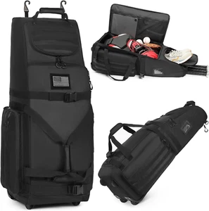 Large Catcher Gear Bag with Wheels Rolling Baseball Bag Tactical Style Baseball - Picture 1 of 6