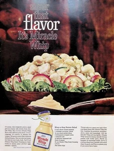 VINTAGE 1960s Print Ad ~ Kraft Miracle Whip Salad Dressing ~ Savor that Flavor - Picture 1 of 1