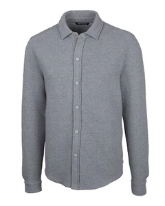 Cutter & Buck Men's Grey Big & Tall Coastal Shirt Jacket Shacket SZ: 2XB 2XL NWT - Picture 1 of 3