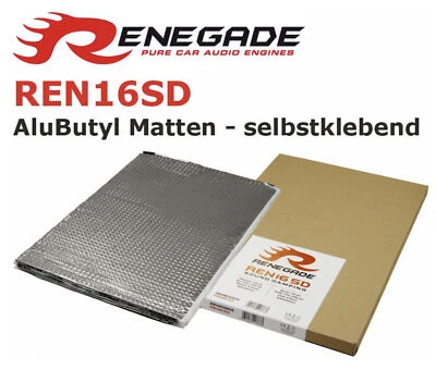 Renegade REN16SD Alu Butyl autoadesivo AluButyl 8 tappetini 25 x 37 cm (0,74 mq) - Immagine 1 di 3