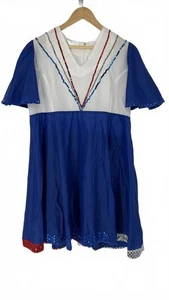 Lebendiges Pailletten Cheer/Show Kostüm Kleid - blau/rot/weiß - 22" P2P - Bild 1 von 5