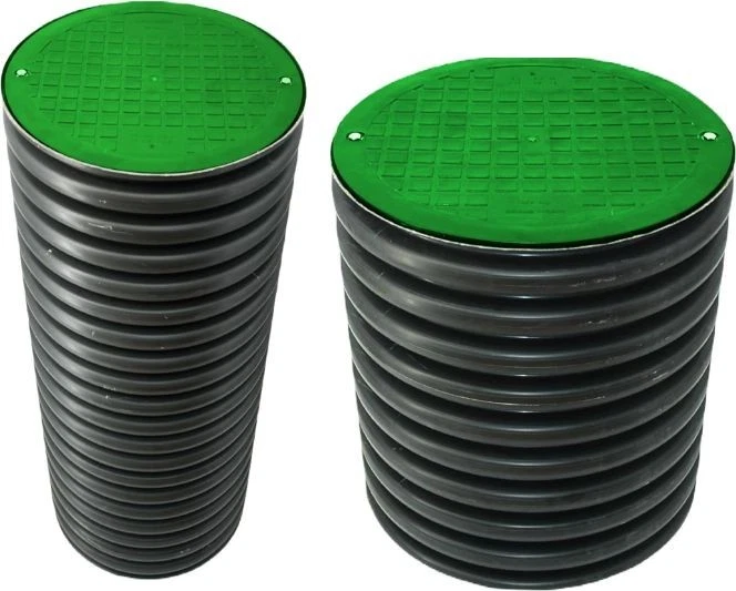 MEGAASTORE Rohr Wellrohr DN 425 mit Deckel A15-1,5 Tonne | 0,5m bis 1m | Schachtabdeckung