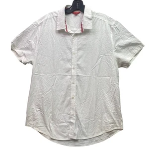 GUESS Shirt Mens Large White Button Down Embroidered Preppy Academia Costal - Picture 1 of 8