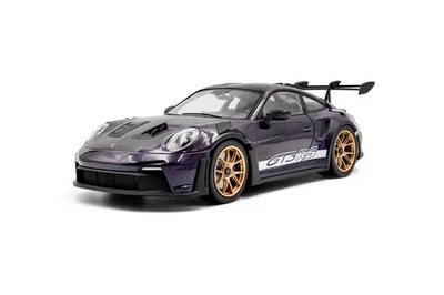 Porsche 911 GT3 Rs Weissach Pacchetto 2024 Lilla Modellino Auto IN Metallo 1:18 - Immagine 1 di 4