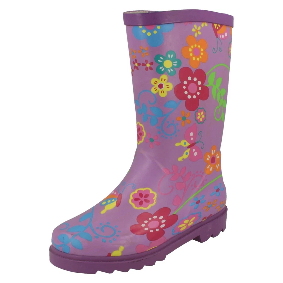 Botas De Agua Con Estampado De Flores Spot On Para Niñas - Imagen 1 de 1