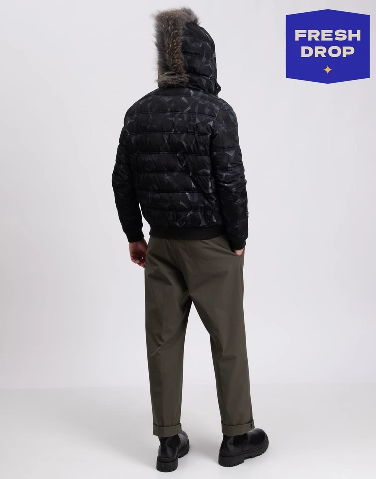 RRP€480 FRANKIE MORELLO Lelia Down Quilted Jacket Size XL Hooded Logo  - Image 1 of 4