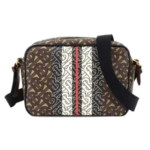 BURBERRY TB Monogram Stripe Schultertasche PVC Leder braun 8021661 90279224 - Bild 1 von 10