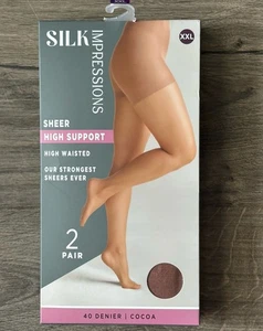 Silk Impressions Cocoa High Support Sheer High Waist Strumpfhose Gr. XXL NEU - Bild 1 von 7