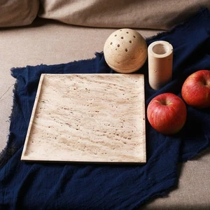 Natural Beige Travertine Marble Luxury Tray,for Kitchen Sink,Bathroom Soap Bo... - Picture 1 of 7