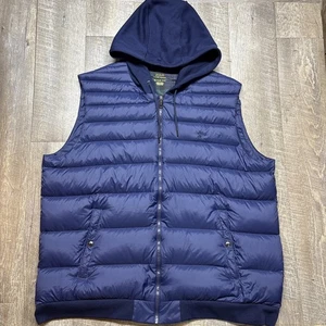 Chaqueta Polo Ralph Lauren Para Hombres XXL Azul Acolchada Puffer Sin Mangas Cremallera Completa Chaleco - Imagen 1 de 10