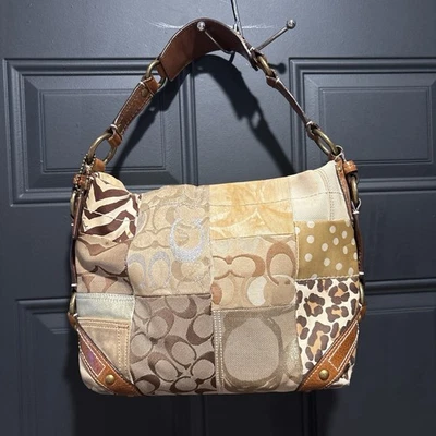 Y2K Coach Carly cheetah Patchwork Shoulder Bag - Image 1 of 4