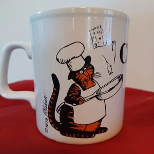1979 B. Kliban Cats by Staffordshire Kiln Craft Mug Cup Chef Cat - Picture 1 of 5