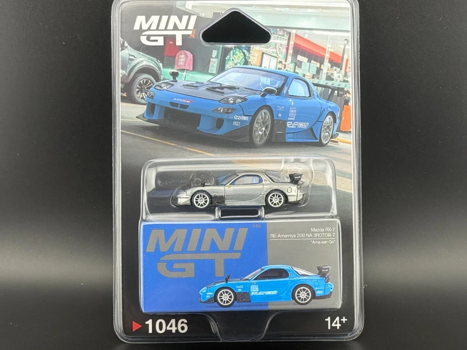 Mini GT Mazda RX-7 RE-Amemiya 20B NA 3ROTOR-7 “Ama-san Go” #1046 1/64 CHASE - Immagine 1 di 1
