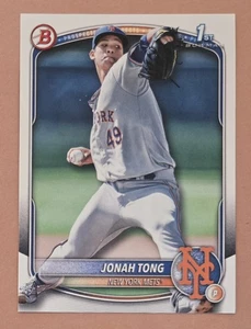 Tarjeta Jonah Tong 2025 Bowman 1st Prospect #BP-105 - Imagen 1 de 2
