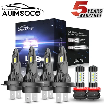 For Mercedes-Benz CLK350 2006-2009 Combo 2-Sides LED Headlight + Fog Light Bulbs - Image 1 of 4