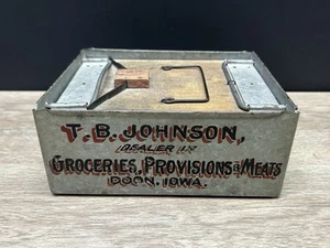 Antique Vintage Early 1900s T.B. Johnson Provisions Dealer Egg Crate Basket - Picture 1 of 18