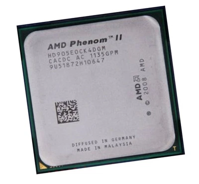 AMD Phenom II X4 905E HD905E0CK4DGM Quad-Core 2.5 GHz Socket AM3 CPU Processors - Image 1 of 3