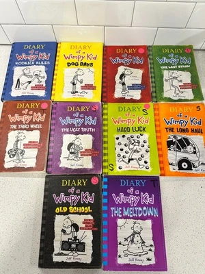DIARY OF A WIMPY KID Hardcover + Paperback Book Lot of 10 - G-VG - Image 1 of 4