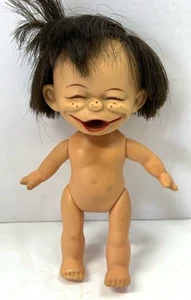 Vintage 1960's Parksmith Corp BRAT Rubber Doll Ugly 7” Doll Made in Japan - Picture 1 of 5