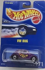 HOT WHEELS 1991 VW Bug - Bcard, Purple, Main Line #171 - Picture 1 of 4