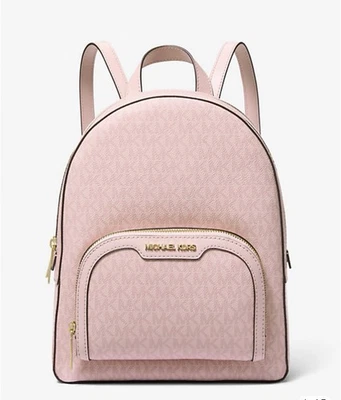 Mochila Michael Kors Jaycee bolso com zíper médio MK blush em pó - Imagem 1 de 4
