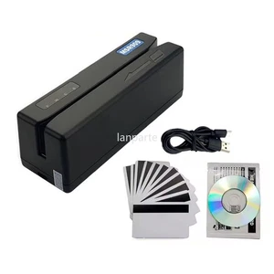 MSR909 Magnetic Card Reader Writer Full Tri-Track Credit Card ID Card Encoder - Picture 1 of 11