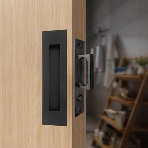 senharvest 6 inch Black Pocket Closet Sliding Door Edge Pull Handle Finger Flush - Picture 1 of 7